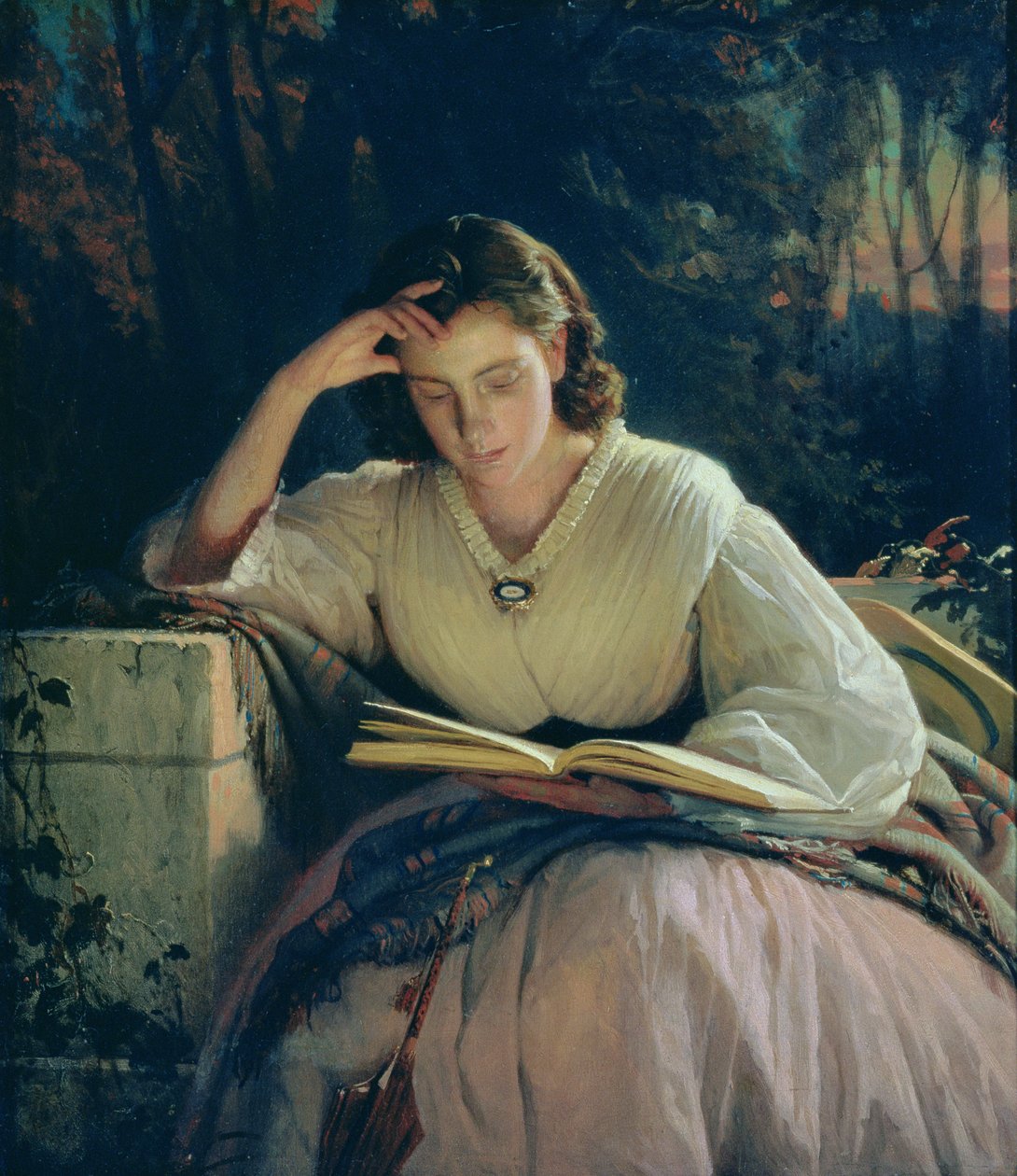 Czytanie (portret żony artysty), 1863 autorstwa Ivan Nikolaevich Kramskoy