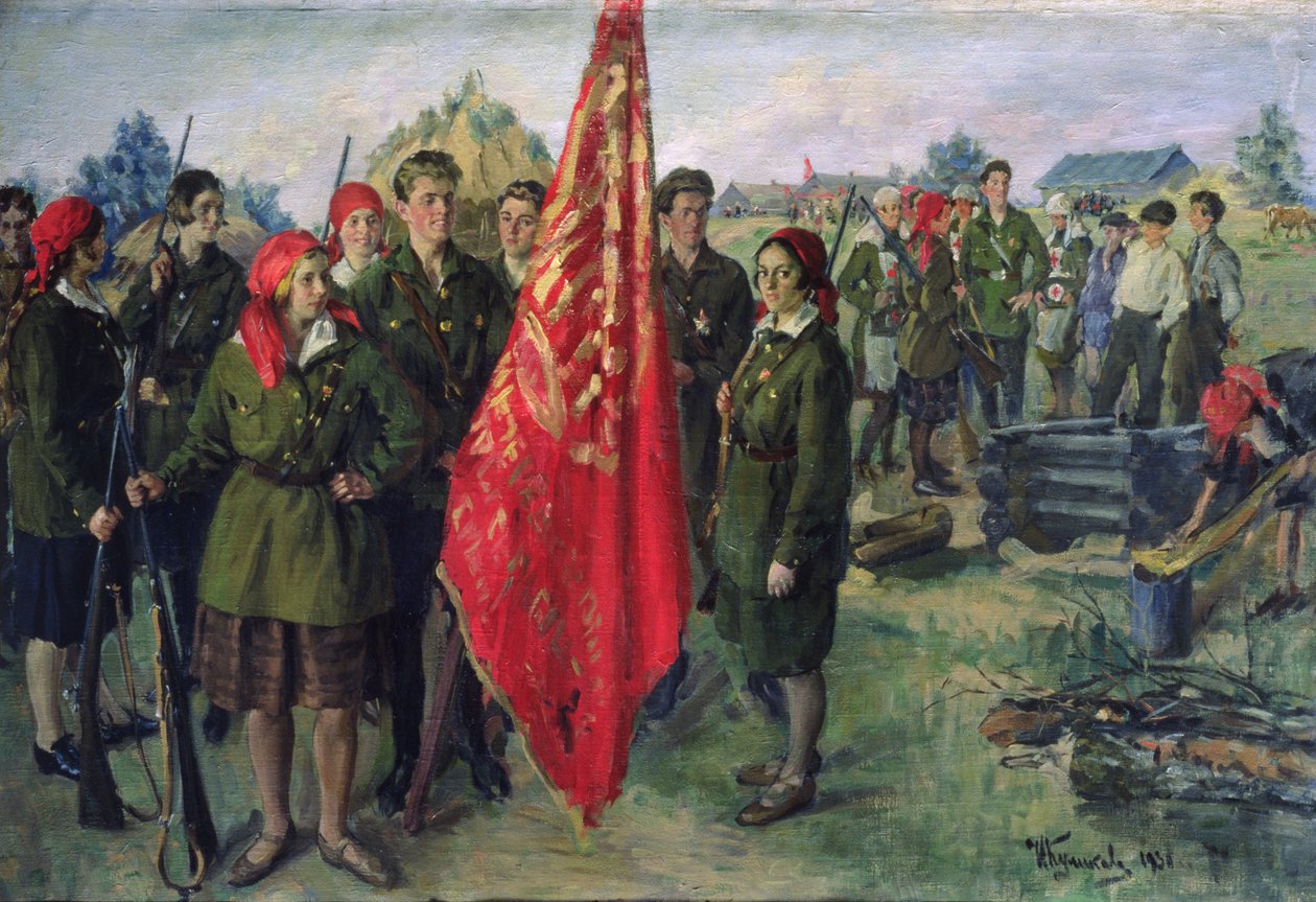Zmilitaryzowany Komsomoł, 1930 autorstwa Ivan Semyonovich Kulikov