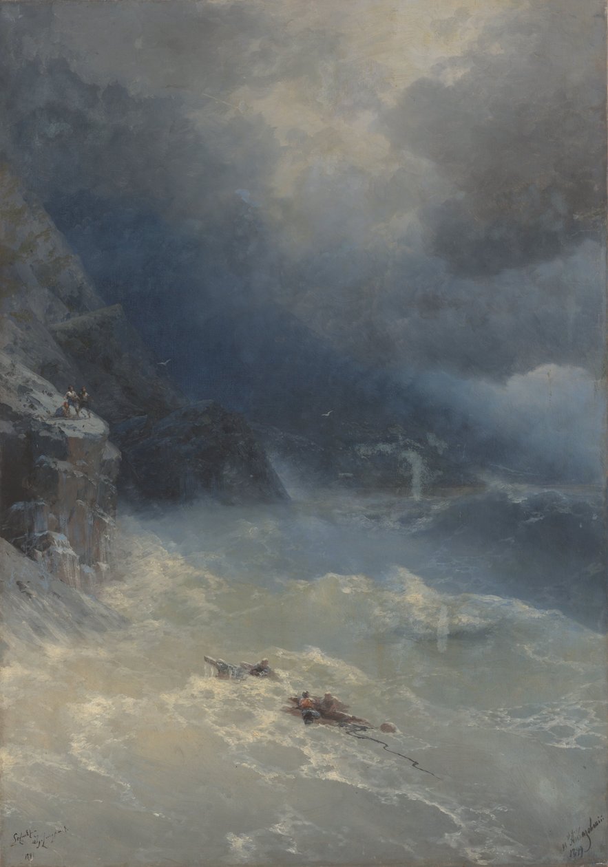 Sztorm na przylądku Aya autorstwa Ivan Aivazovsky