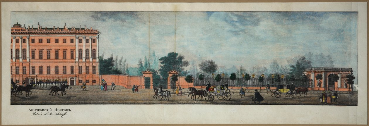 Perspektywa Newski - Pałac Aniczkowa. Z panoramy Newskiego Prospektu par Iwanow Iwan Aleksiejewicz (1779-1848) autorstwa Ivan Alekseevich Ivanov