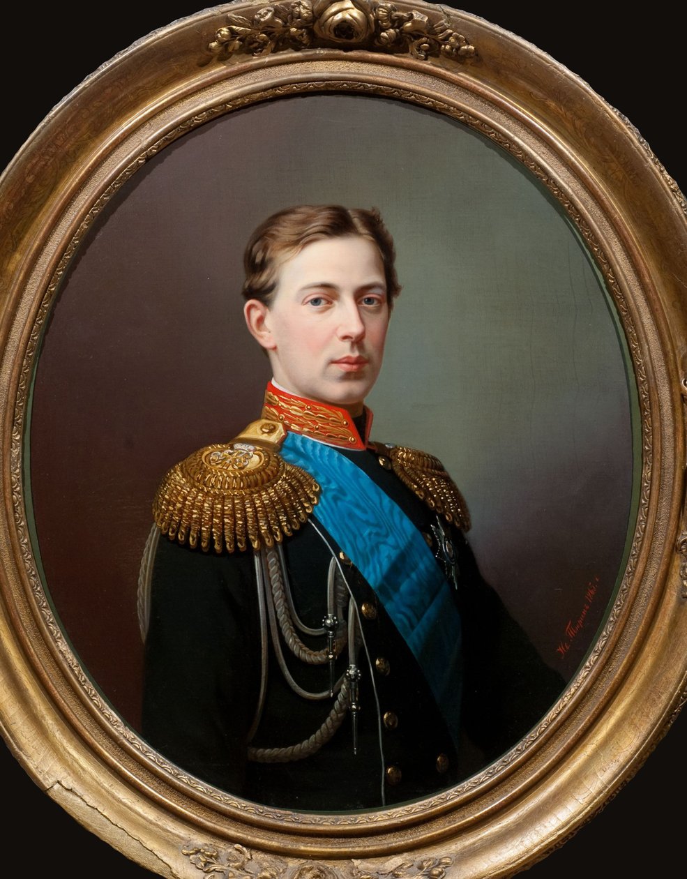 Portret carewicza Mikołaja Aleksandrowicza Rosji 1843-1865, 1865. autorstwa Ivan Alexeevich Tyurin