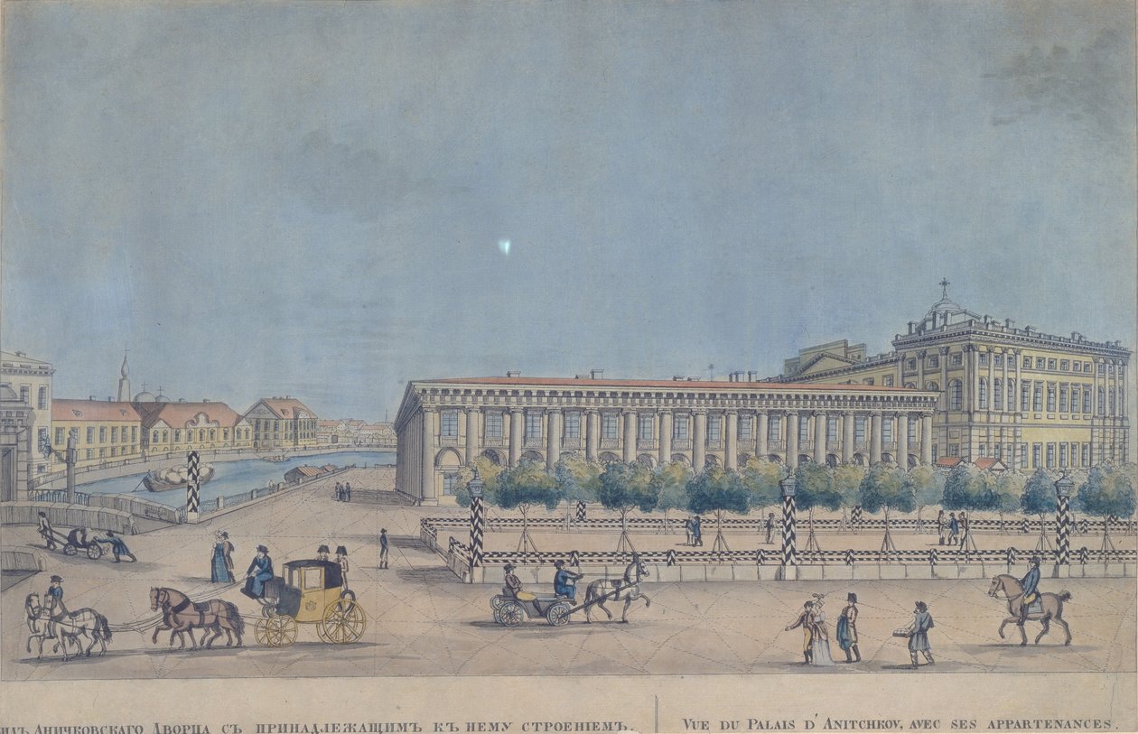 Pałac Aniczkowa w Petersburgu, 1814 r. autorstwa Ivan Alexeyevich Ivanov