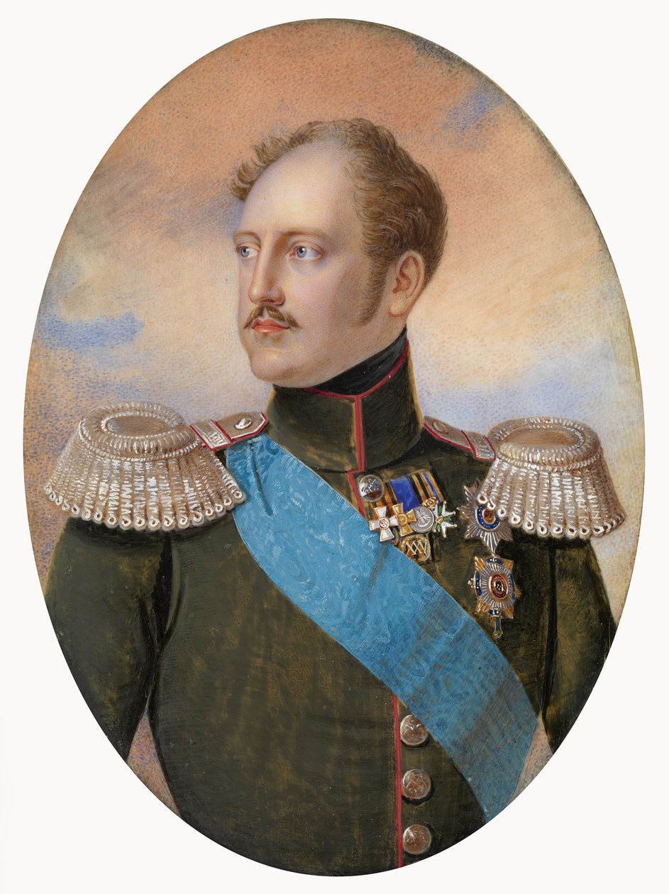 Portret cesarza Mikołaja I 1796-1855 autorstwa Ivan Andreyevich Winberg