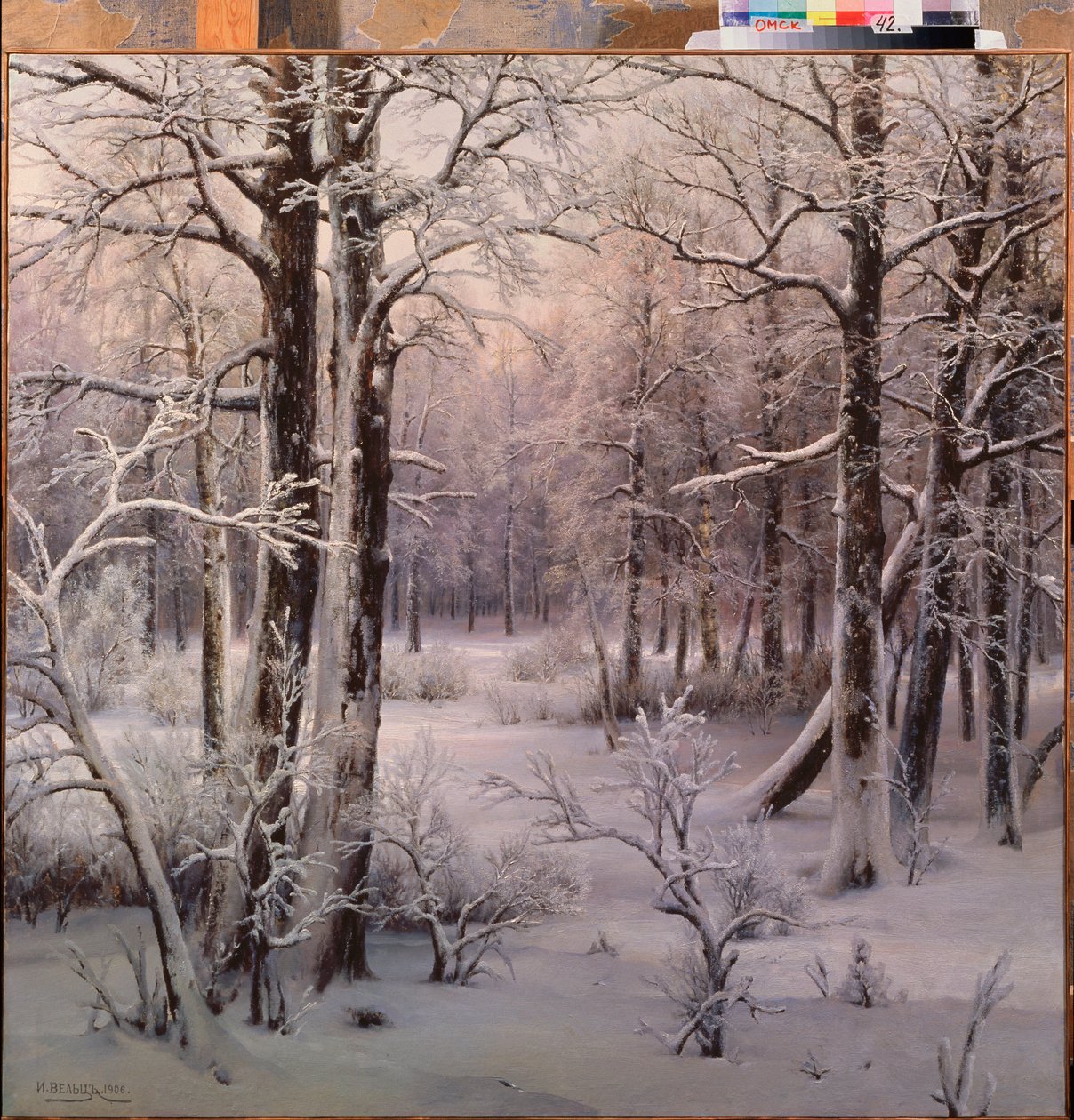 Frost (Szron) - Obraz Ivana Avgustovicha Velza (1866-1926), olej na płótnie autorstwa Ivan Avgustovich Velz