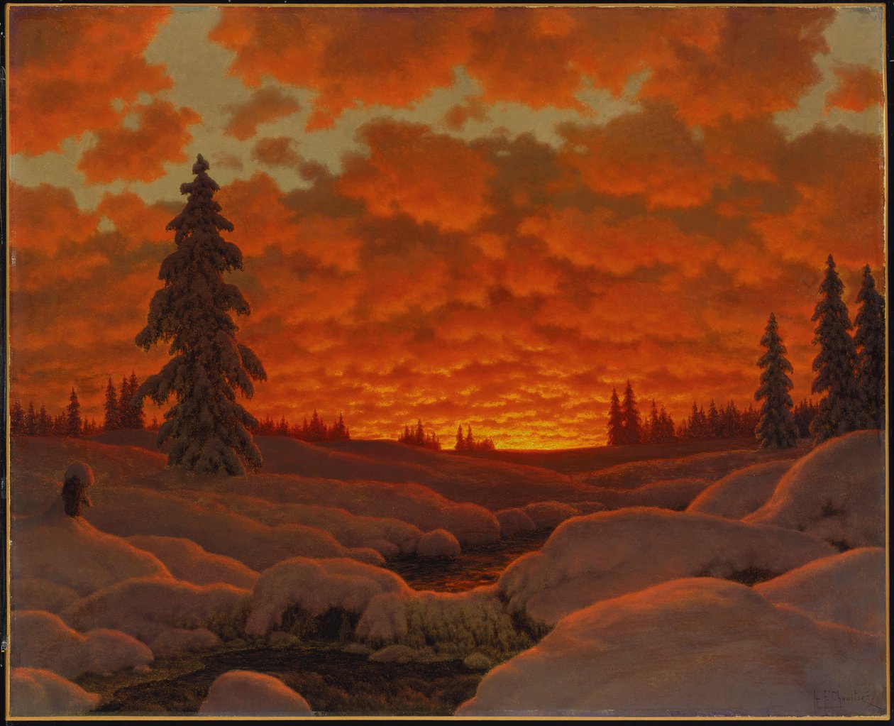 Zimowy krajobraz autorstwa Ivan Fedorovich Choultse