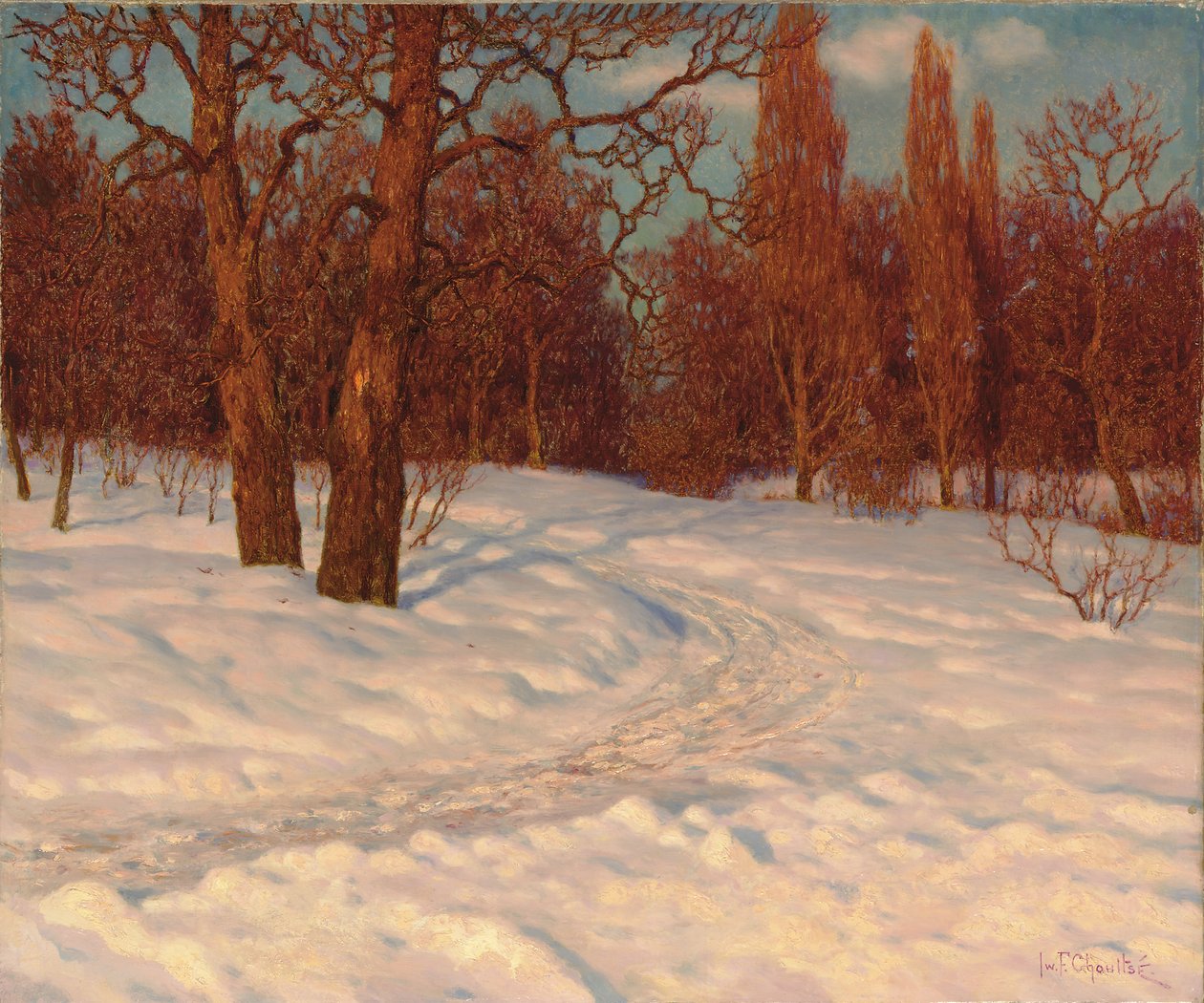Zimowy krajobraz o zmierzchu autorstwa Ivan Fedorovich Choultse