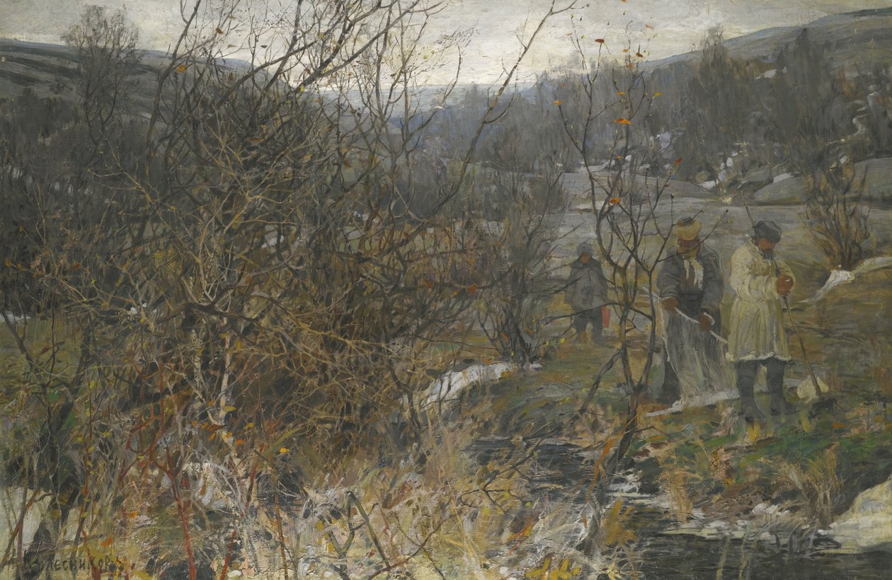 Zimowe polowanie autorstwa Ivan Fyodorovich Kolesnikov