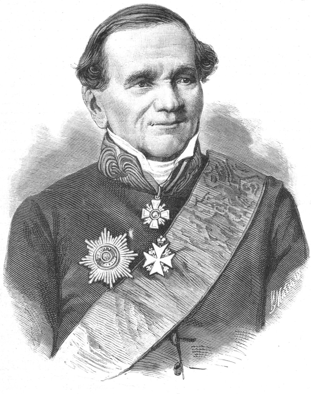 Fiodor Nikołajewicz Glinka 1786-1880 autorstwa Ivan Ivanovich Matyushin