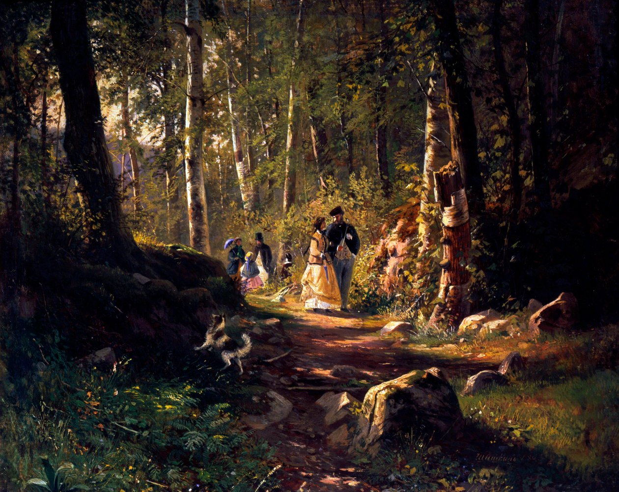 Spacer po lesie, 1869 autorstwa Ivan Ivanovich Shishkin
