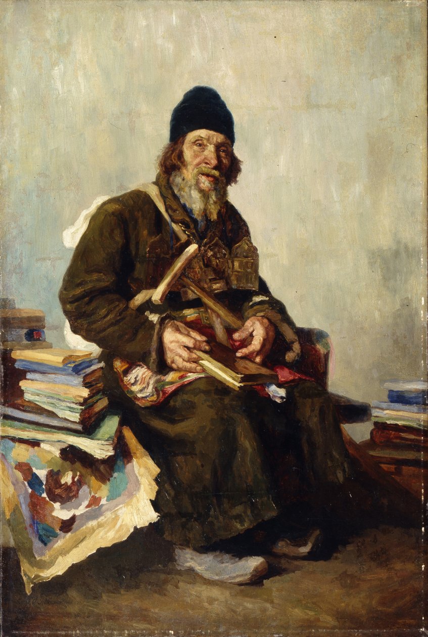 Sprzedawca ikon, 1889 autorstwa Ivan Ivanovich Tvorozhnikov