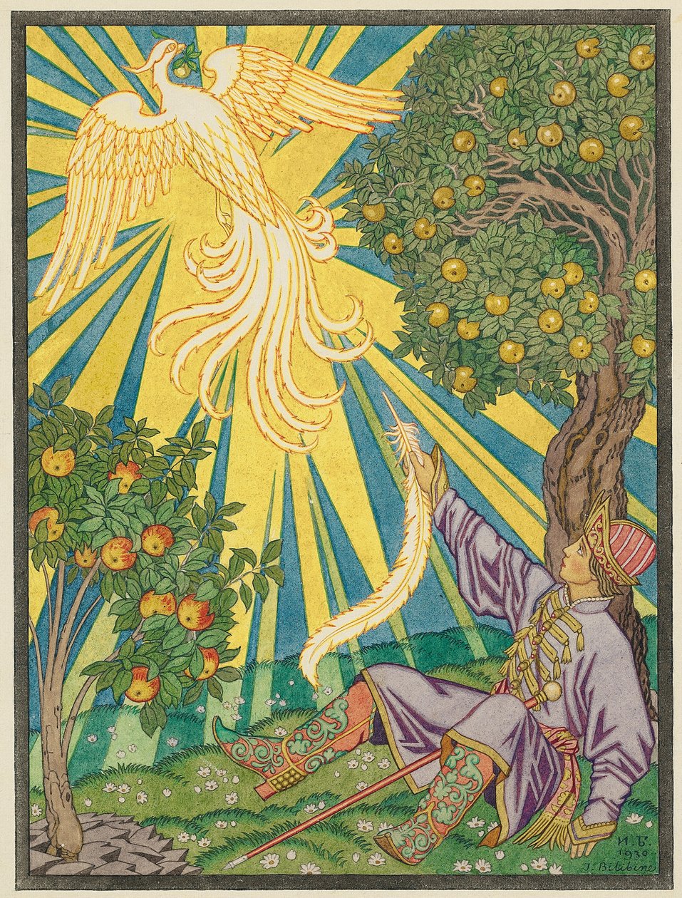 Iwan Carewicz i Ognisty Ptak autorstwa Ivan Yakovlevich Bilibin