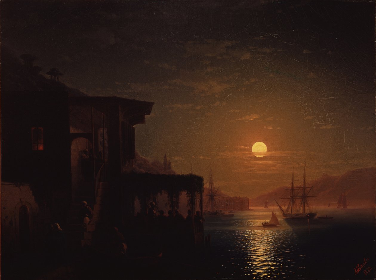 Konstantynopol wieczorem, 1882 autorstwa Ivan Konstantinovich Aivazovsky