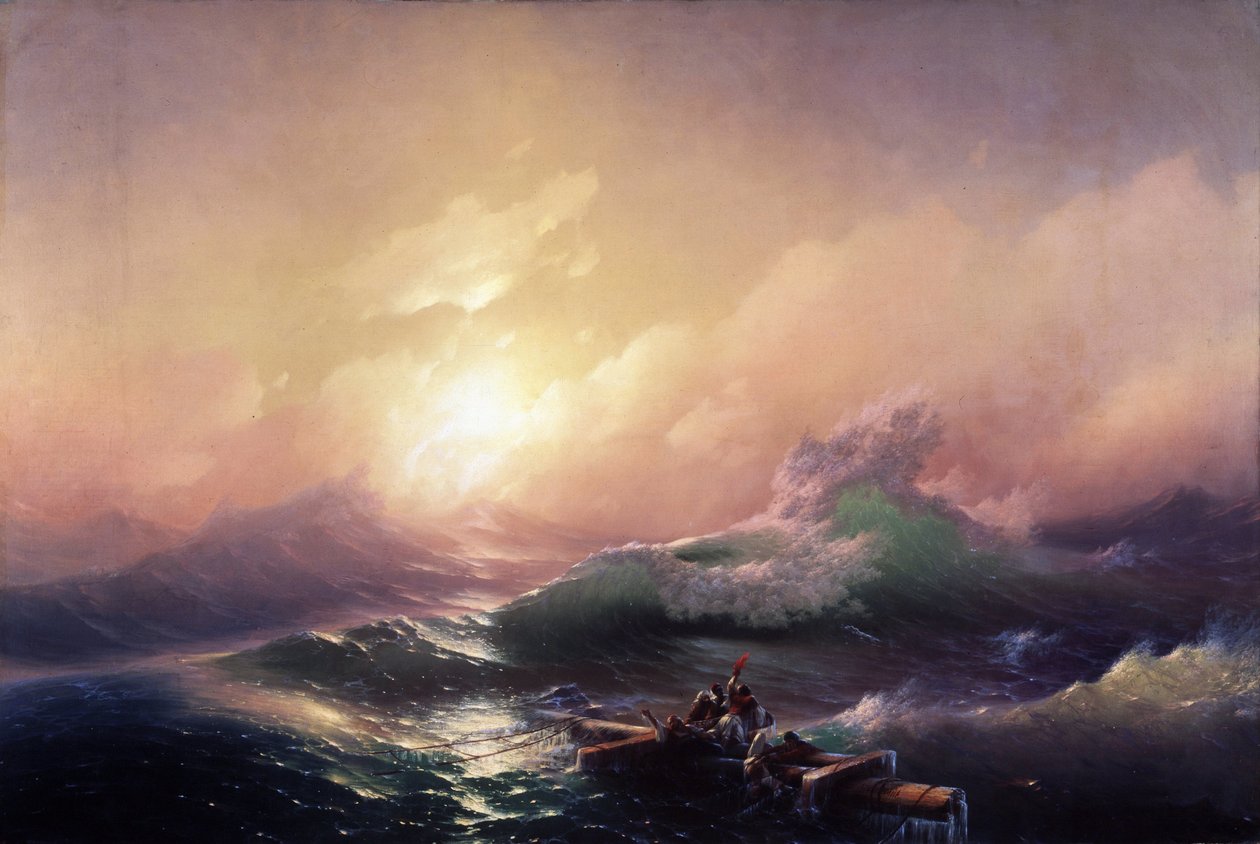 La neuvieme vague (Dziewiąta fala). Peinture de Ivan Konstantinovich Aivazosky (Ivan Konstantinovich Aivazovski autorstwa Ivan Konstantinovich Aivazovsky