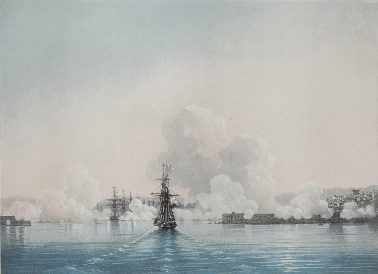Sewastopol. Fort Konstantyna. Fort Mikołaja, lata 50. XIX wieku autorstwa Ivan Konstantinovich Aivazovsky