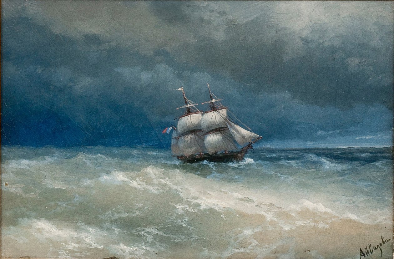 Burzliwe morze autorstwa Ivan Konstantinovich Aivazovsky