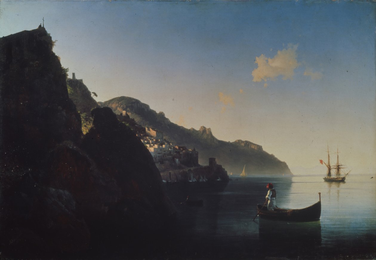 Wybrzeże w pobliżu Amalfi, 1841 autorstwa Ivan Konstantinovich Aivazovsky