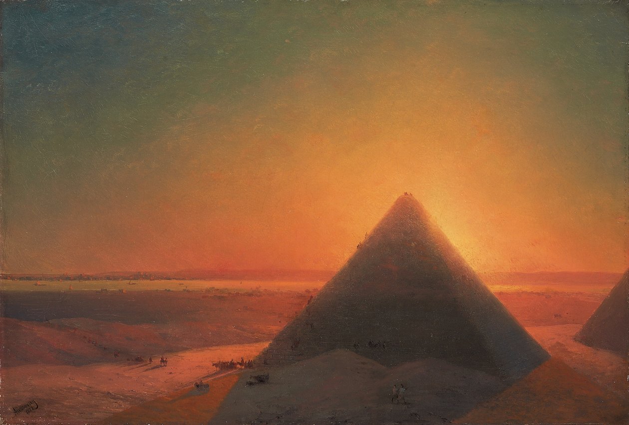 Wielka Piramida w Gizie, 1878 autorstwa Ivan Konstantinovich Aivazovsky