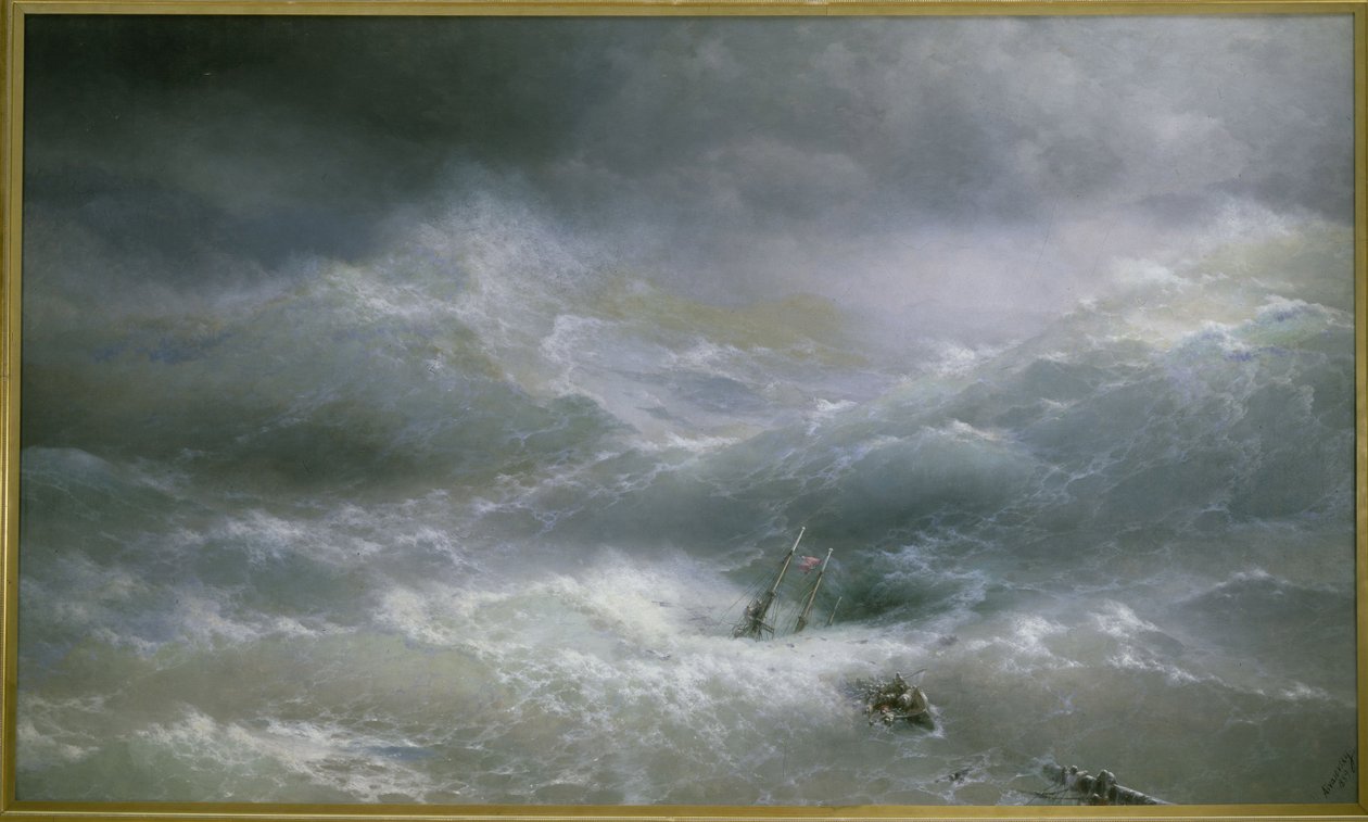 Fala par Aivazovsky, Iwan Konstantinowicz (1817-1900) autorstwa Ivan Konstantinovich Aivazovsky