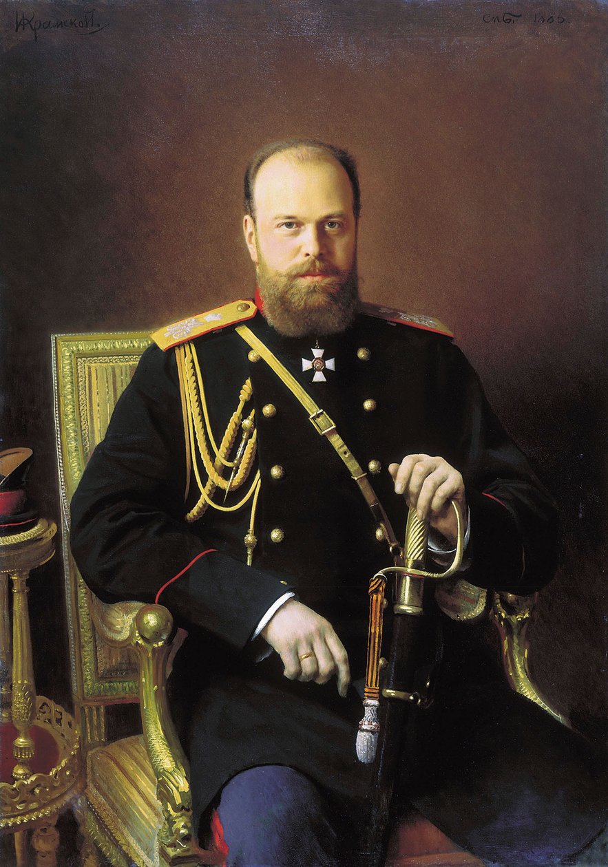 Portret cesarza Aleksandra III, 1886 autorstwa Ivan Kramskoy