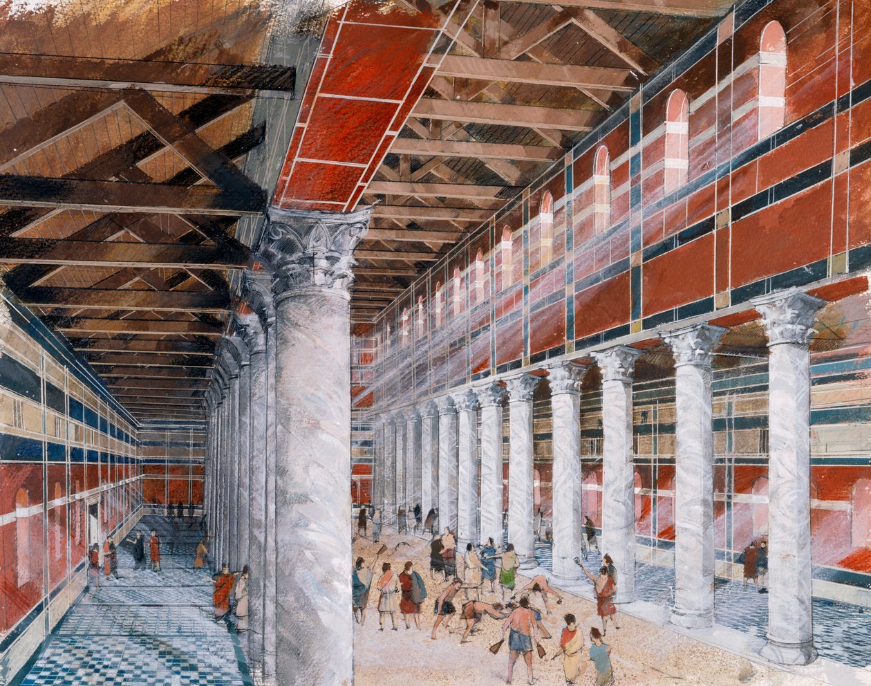 Bazylika Łazienek, Wroxeter Roman City, I-III w., 1990-2010 autorstwa Ivan Lapper