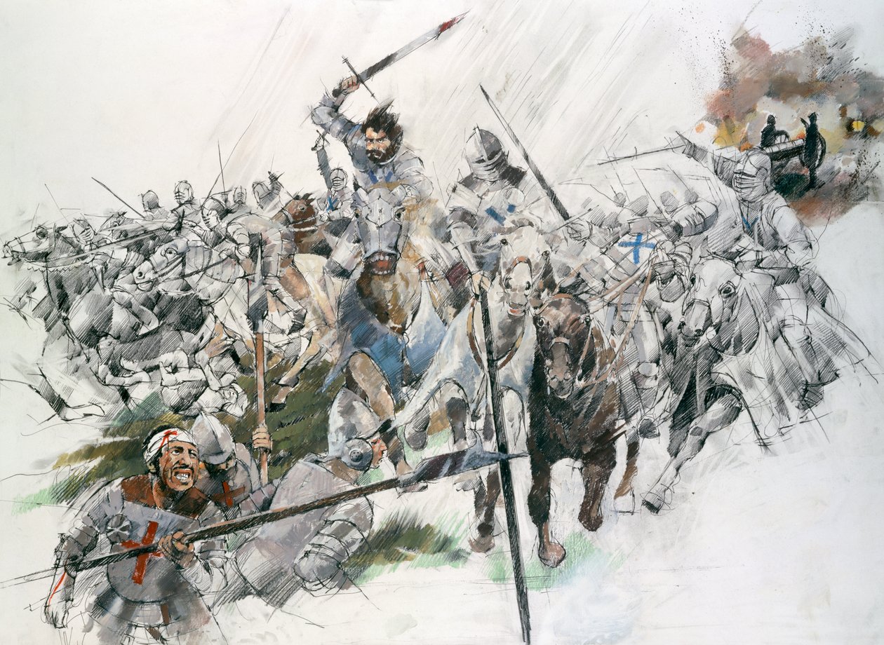 Bitwa pod Flodden Field, 1513, c1990-2010. autorstwa Ivan Lapper