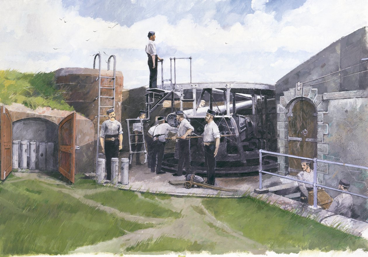Słup armatni, zamek Pendennis, Kornwalia, XIX w., 1998 autorstwa Ivan Lapper
