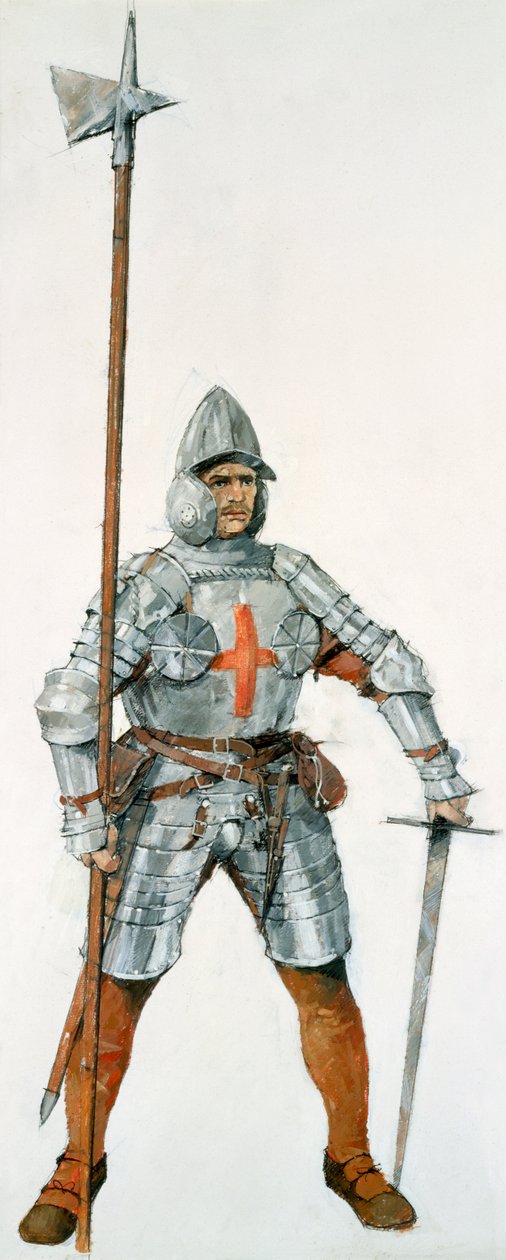 Angielski żołnierz, Bitwa pod Flodden Field, 1513, c1990-2010. autorstwa Ivan Lapper
