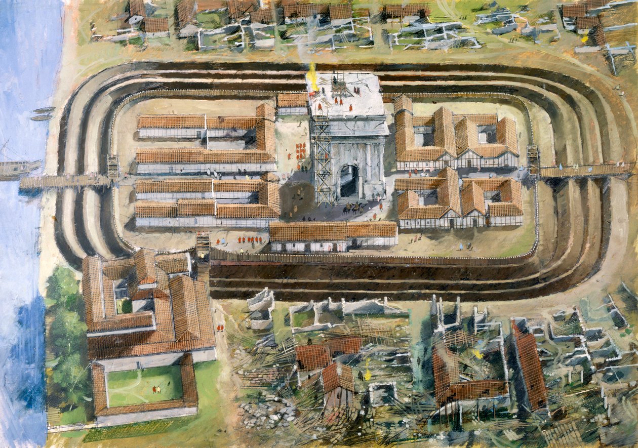 Fort rzymski Richborough, II wiek, 1990-2010. autorstwa Ivan Lapper