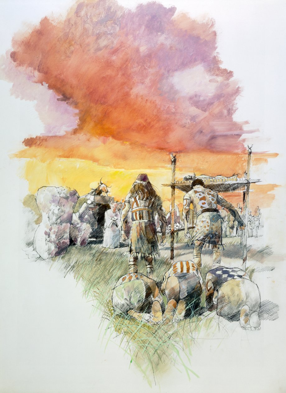 Stoney Littleton Long Barrow, c3500BC, c1990-2010 autorstwa Ivan Lapper