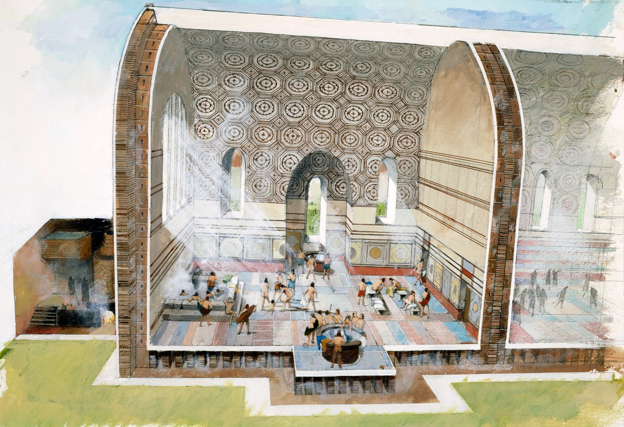 Łaźnia w Wroxeter Roman City, I-III wiek, 1990-2010. autorstwa Ivan Lapper