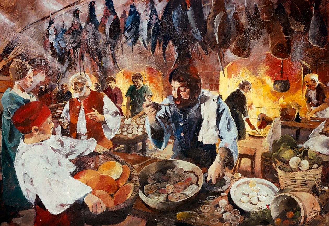 Kuchnia Tudorów, lipiec 1575, c1990-2010 autorstwa Ivan Lapper