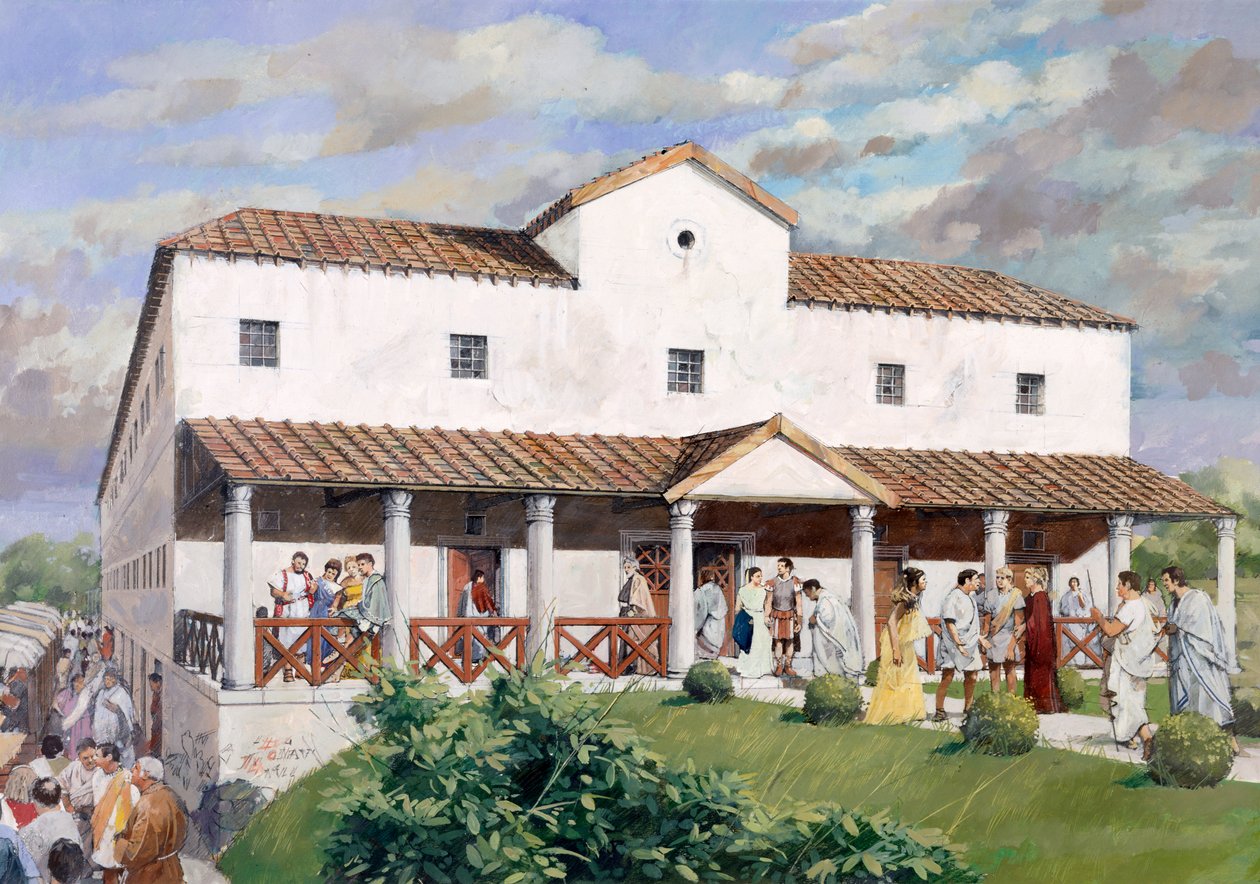 Mur rzymski, Letocetum, II wiek, 1990-2010. autorstwa Ivan Lapper