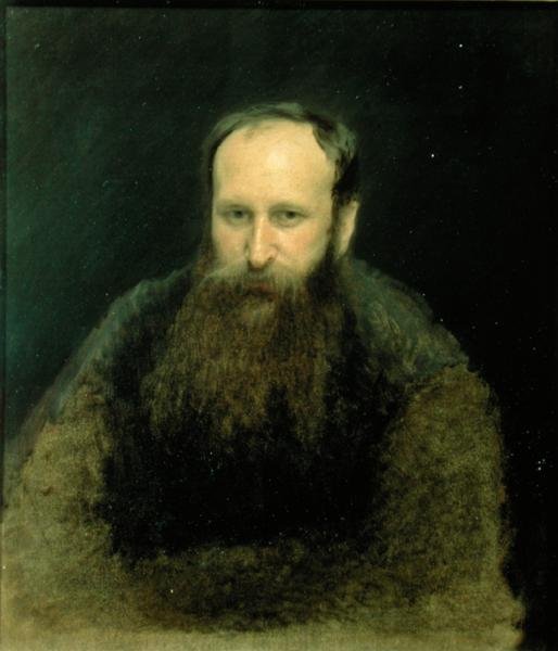 Portret Wasilija Wasiliewicza Wierieszczagina, 1883 r. autorstwa Ivan Nikolaevich Kramskoy