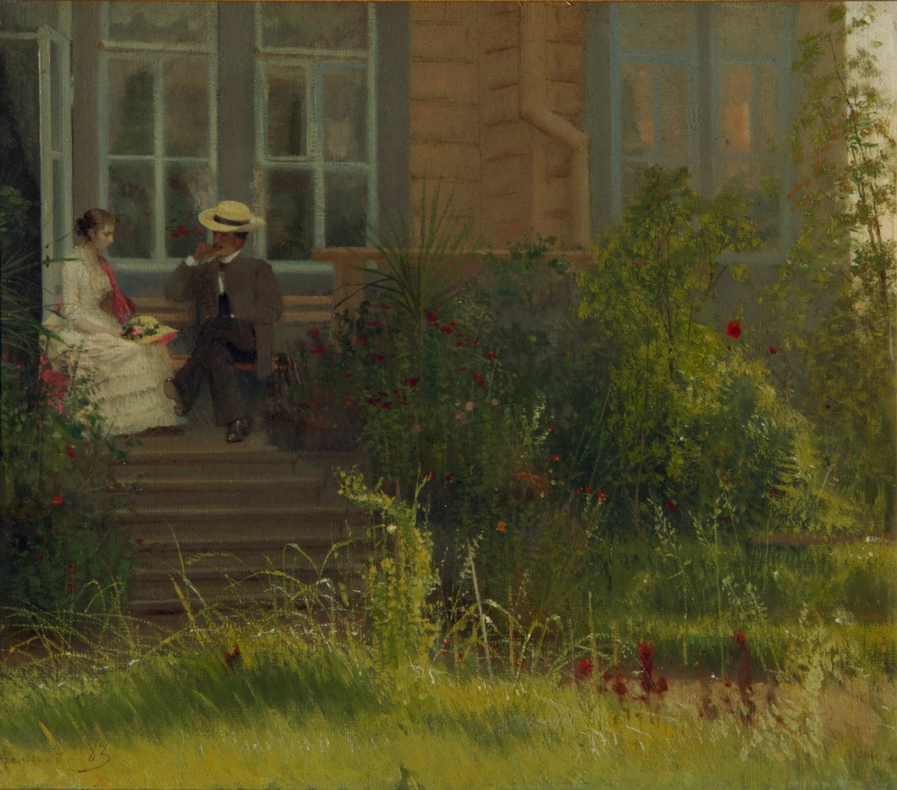 Artyści Dacza w Siverskaya, 1883 autorstwa Ivan Nikolaevich Kramskoy