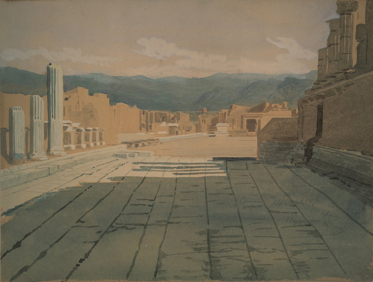 Pompeje, 1876 r. autorstwa Ivan Nikolaevich Kramskoy