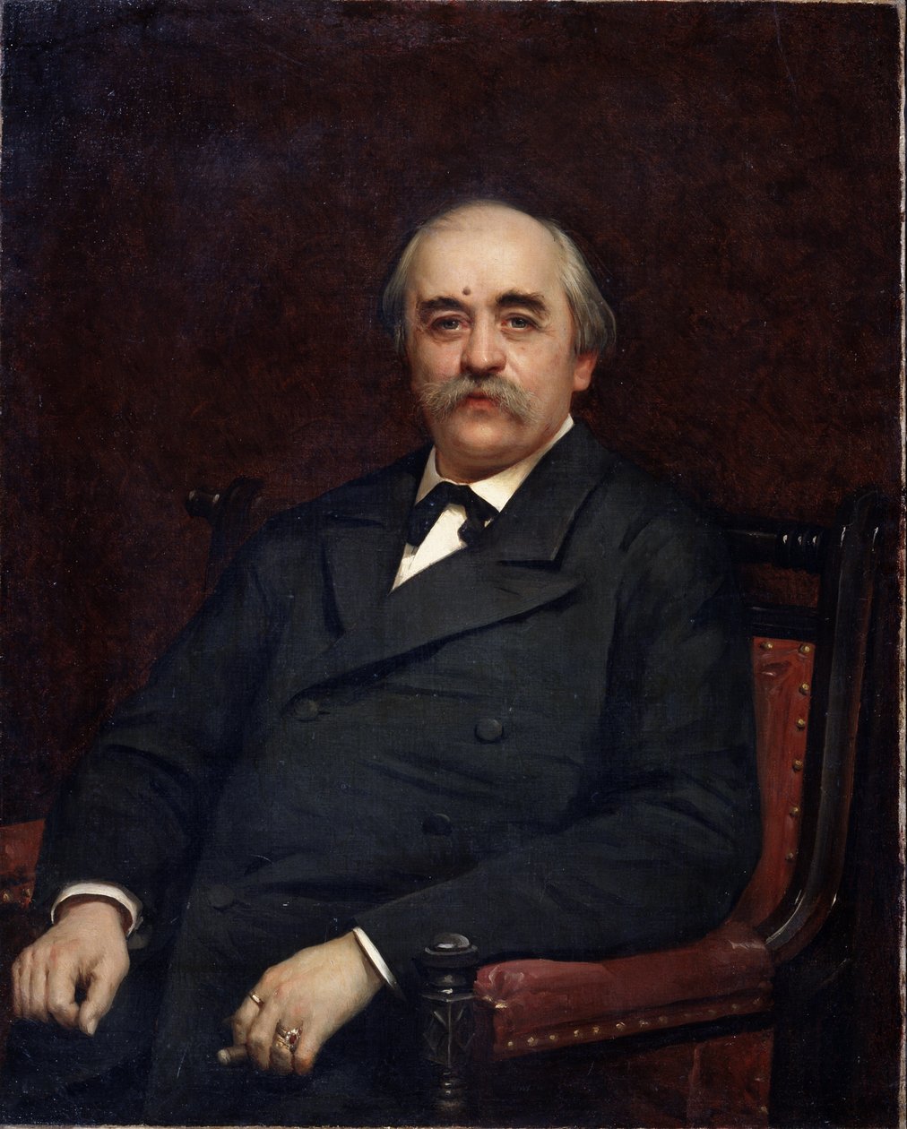 Portret pisarza Grigorija Danilewskiego (1829-1890). (Portret autora Grigorija Danilewskiego). Obraz Iwana Nikołajewicza Kramskoja (1837-1887), olej na płótnie autorstwa Ivan Nikolaevich Kramskoy