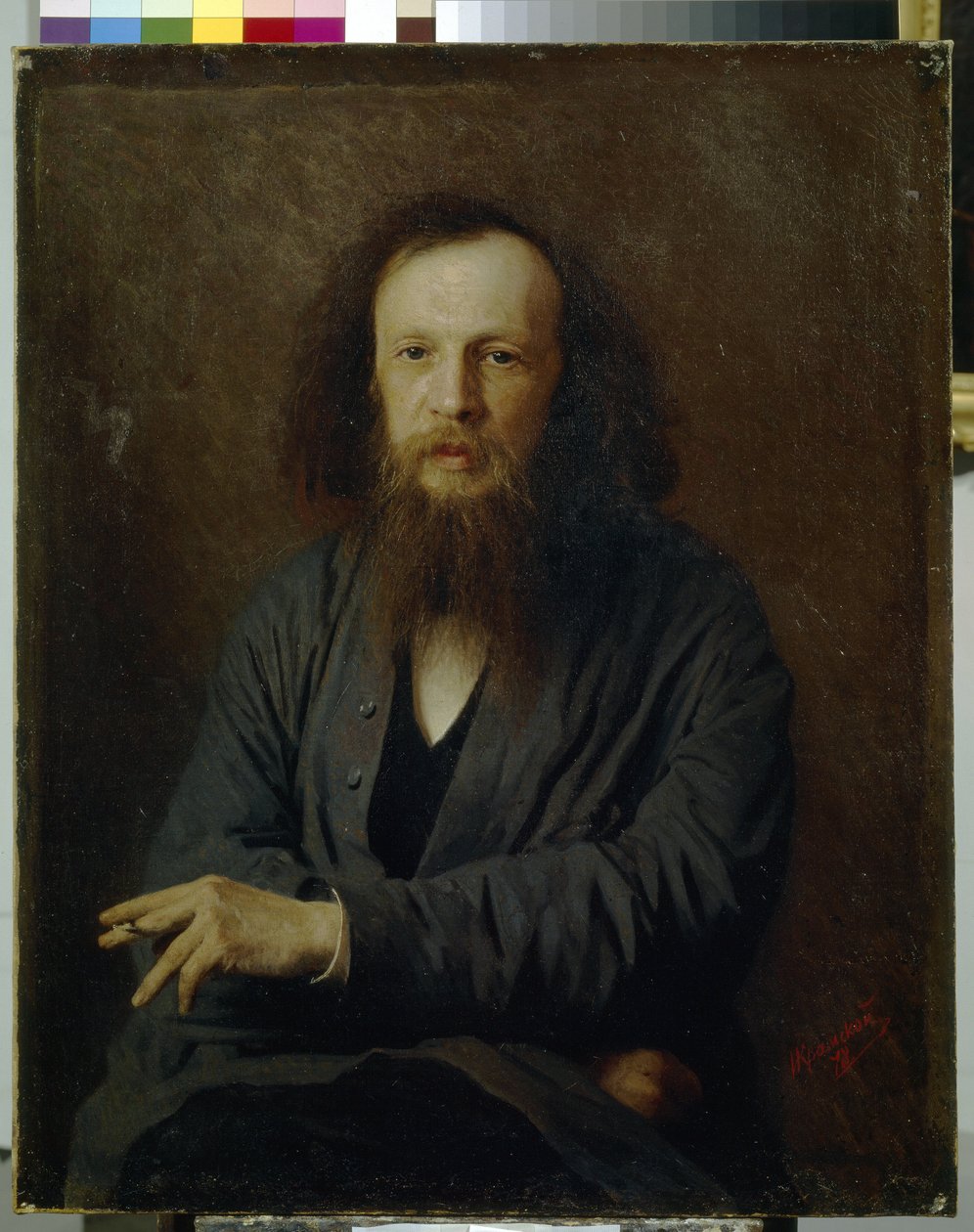 Portret Dymitra Mendelejewa autorstwa Ivan Nikolaevich Kramskoy