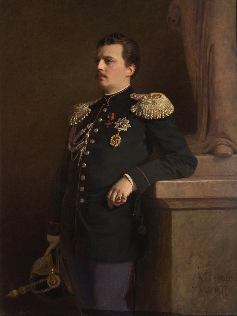 Portret wielkiego księcia Władimira Aleksandrowicza Rosji 1847-1909, lata 80. XIX wieku autorstwa Ivan Nikolaevich Kramskoy