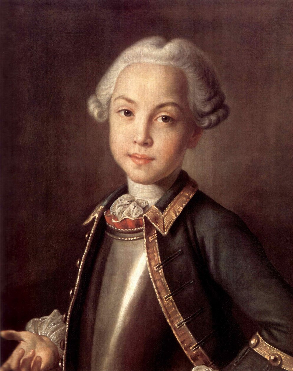 Portret hrabiego Nikołaja Pietrowicza Szeremietiewa jako dziecko, lata 1750 autorstwa Ivan Petrovich Argunov