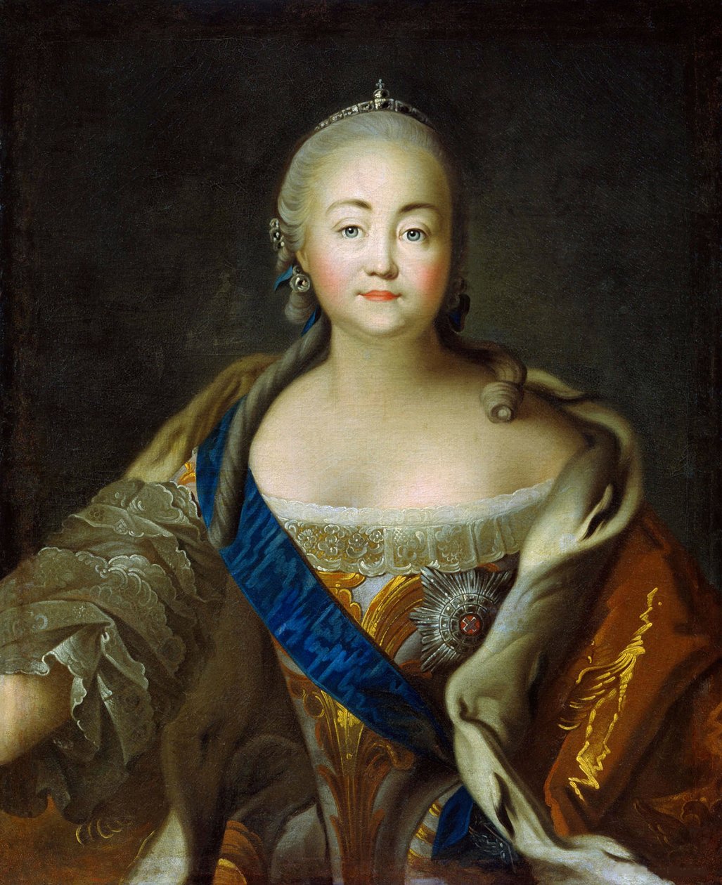 Portret cesarzowej Elżbiety 1709-1762, 1750-1760. autorstwa Ivan Petrovich Argunov