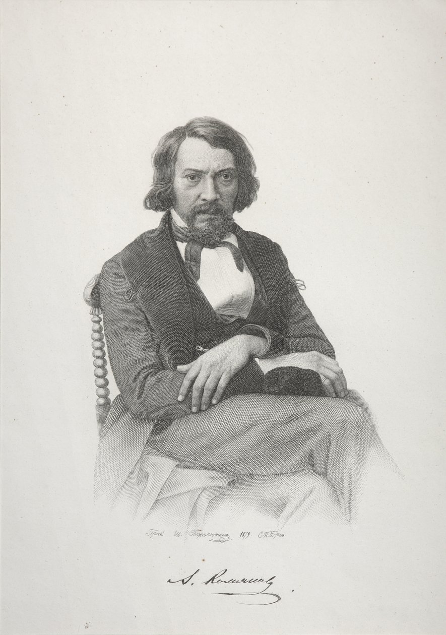 Portret Aleksieja Stiepanowicza Chomiakowa, 1879 autorstwa Ivan Petrovich Pozhalostin