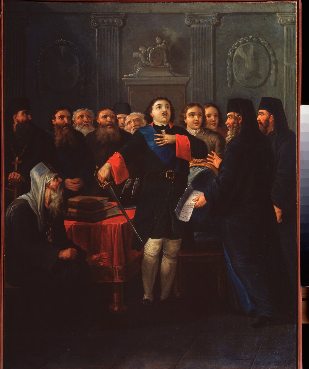 Car Piotr I założył Święty Synod autorstwa Ivan Philippovich Tupylev