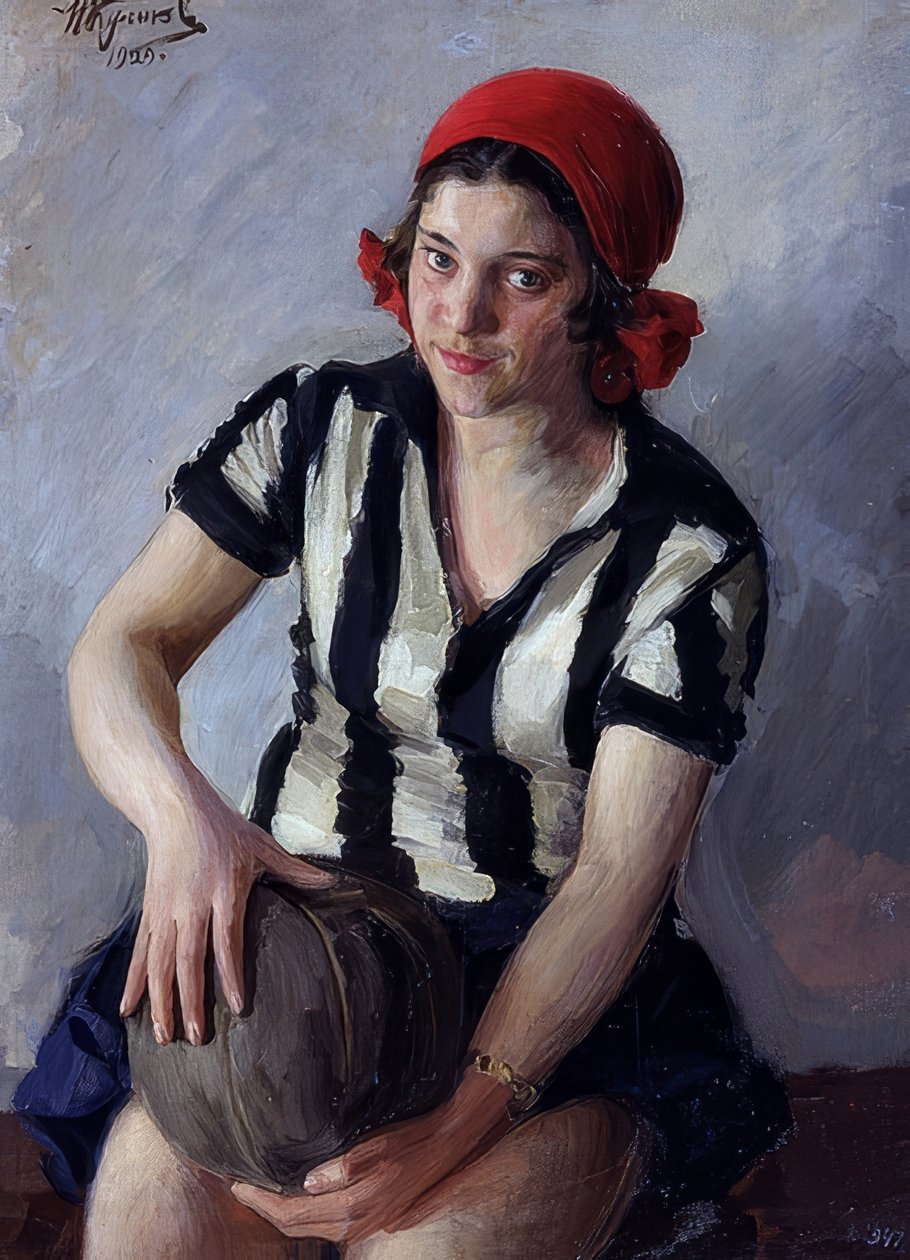 Sportsmenka. 1928 autorstwa Ivan Semyonovich Kulikov