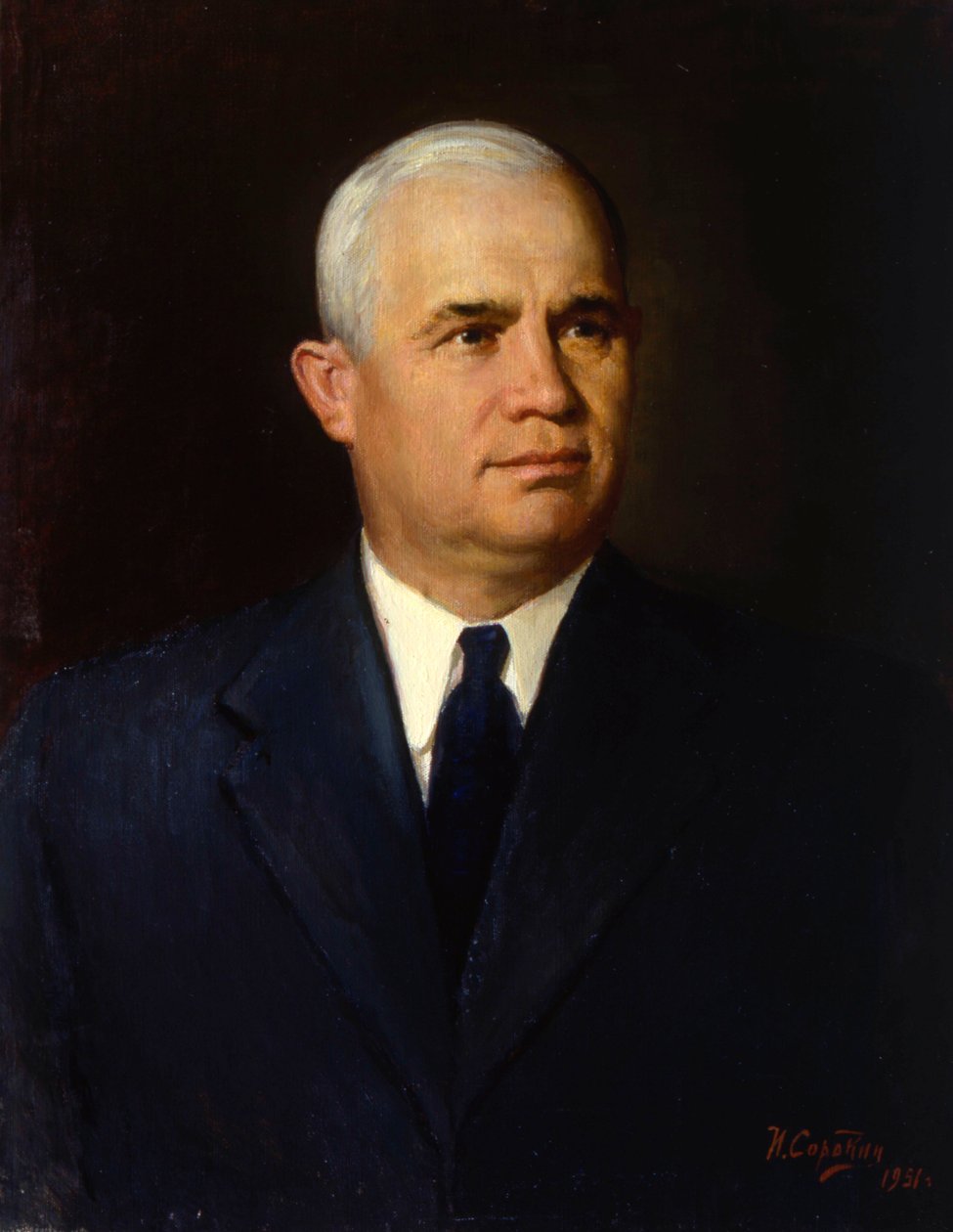 „Portret polityka Nikity Siergiejewicza Chruszczowa”, 1951 autorstwa Ivan Semyonovich Sorokin