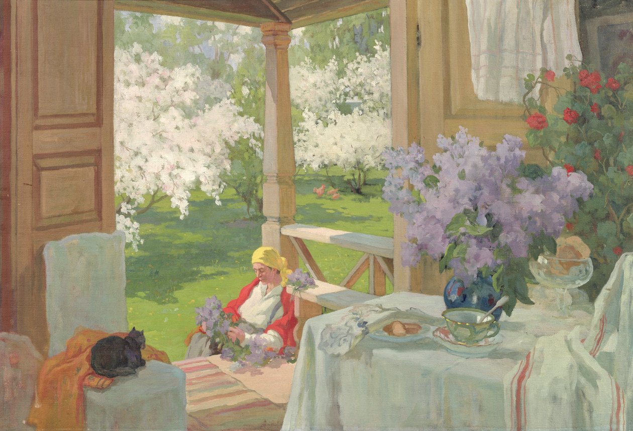 W wiejskim domu autorstwa Ivan Silych Goriuschkin-Sorokopudov