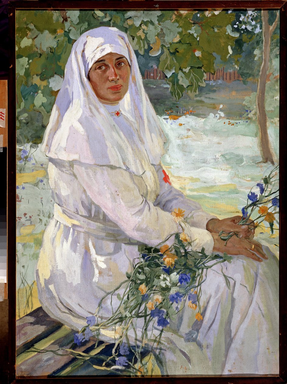 Czerwony Krzyż (Czerwony Krzyż) Portret pielęgniarki autorstwa Ivan Silych Goriuschkin Sorokopudov