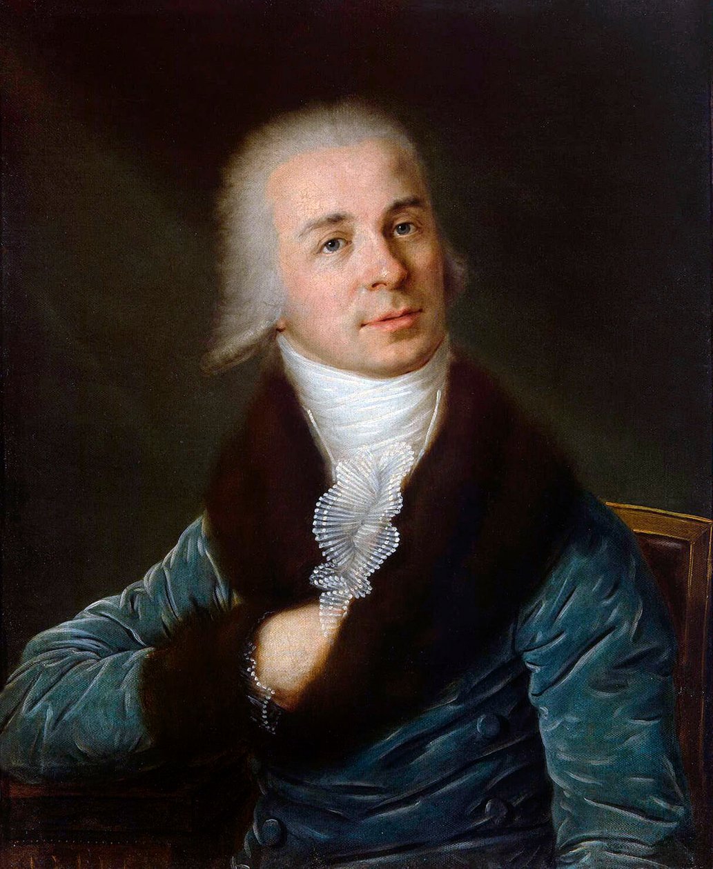 Portret poety Gawriły R. Derżawina, 1743-1816, lata 90. XVIII wieku. autorstwa Ivan Smirnovsky