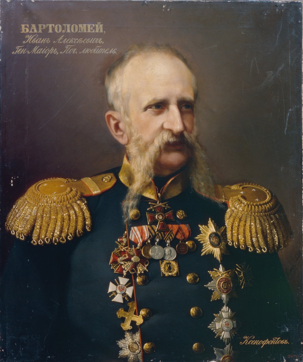 Portret Iwana Aleksiejewicza Bartolomeya 18131870, lata 60. XIX wieku autorstwa Ivan Stepanovich Ksenofontov