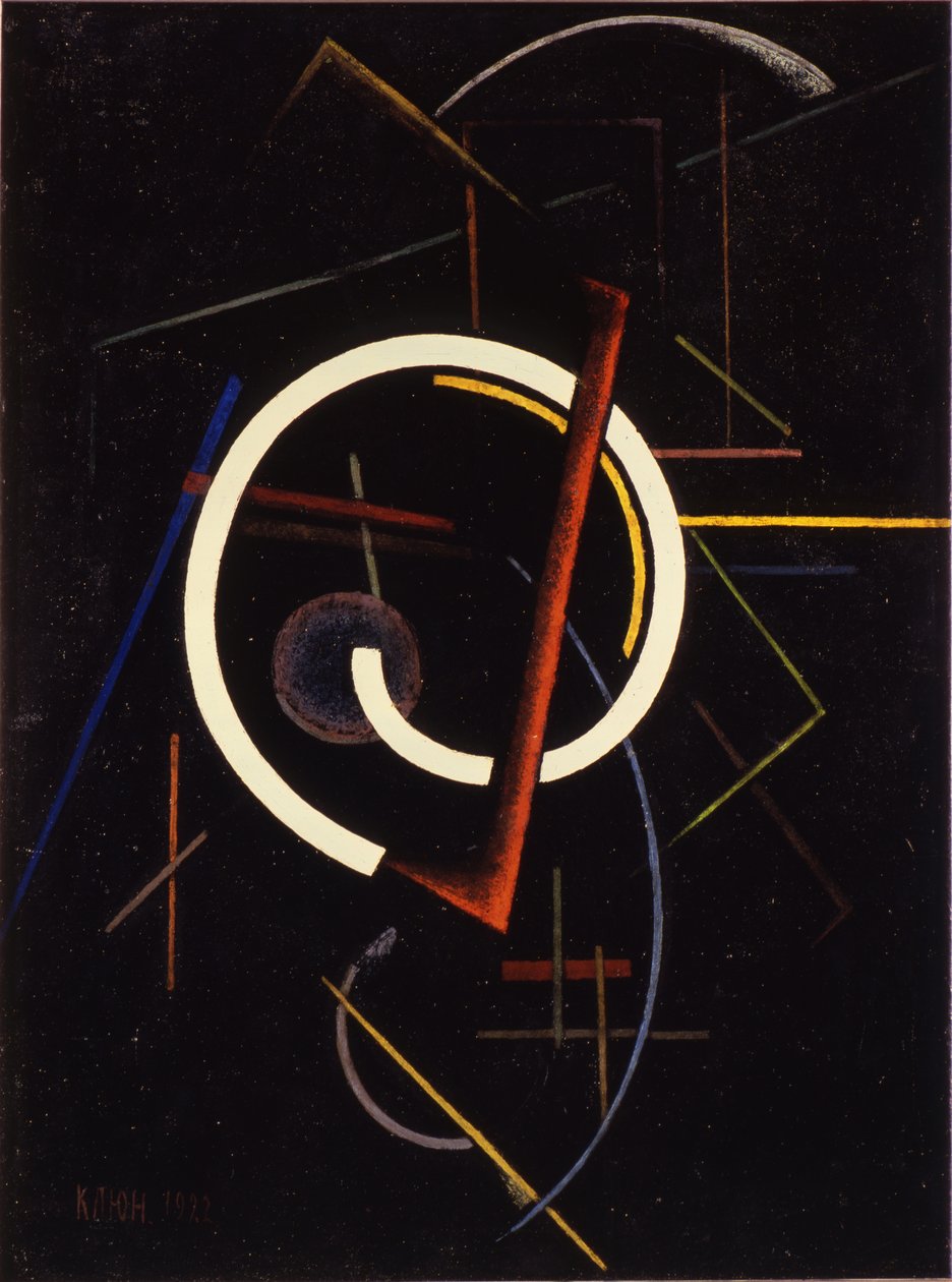 Struktura liniowa, 1922 autorstwa Ivan Vassilyevich Klyun