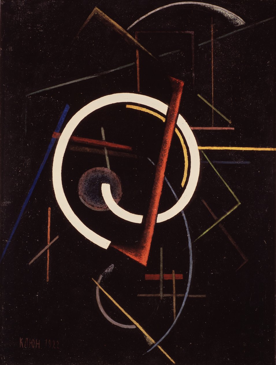 Struktura liniowa, 1922 autorstwa Ivan Vassilyevich Klyun